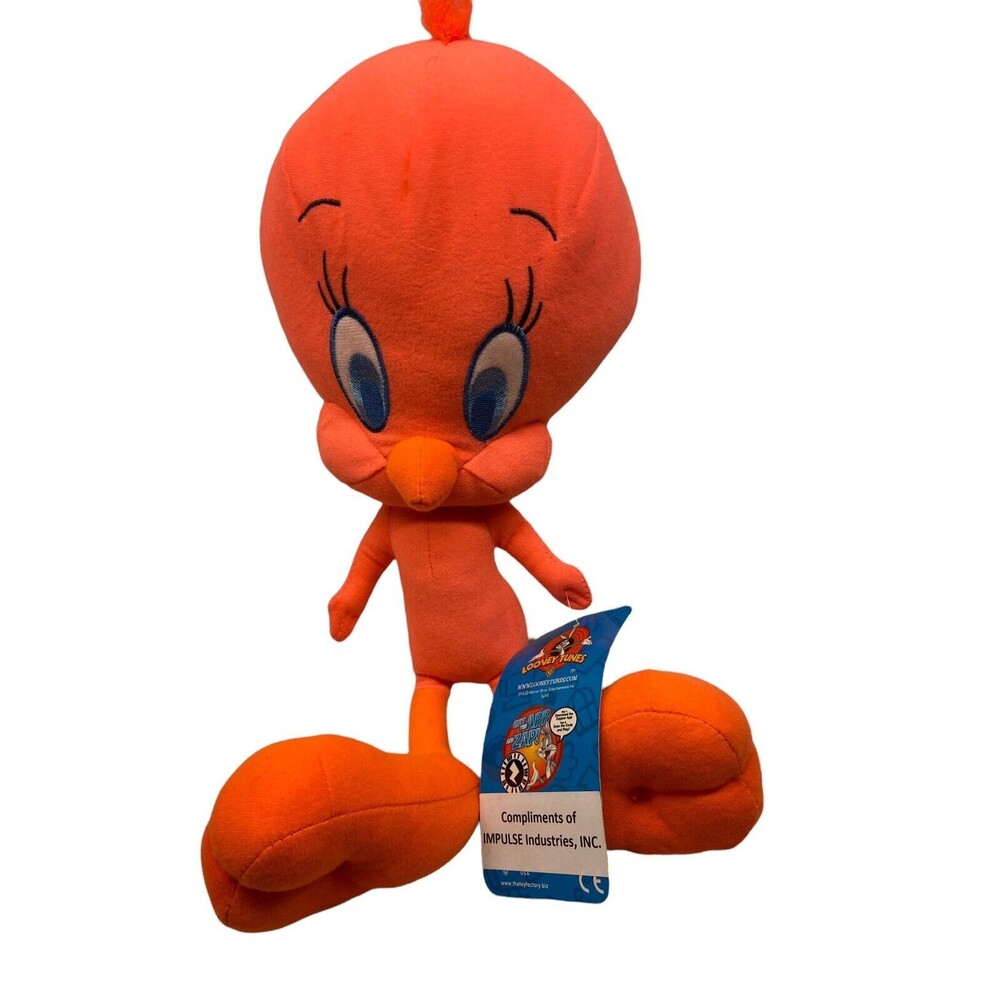 Tweety Bird Plush Figure Looney Tunes Neon Pink 2018 Stuffed Animal Toy